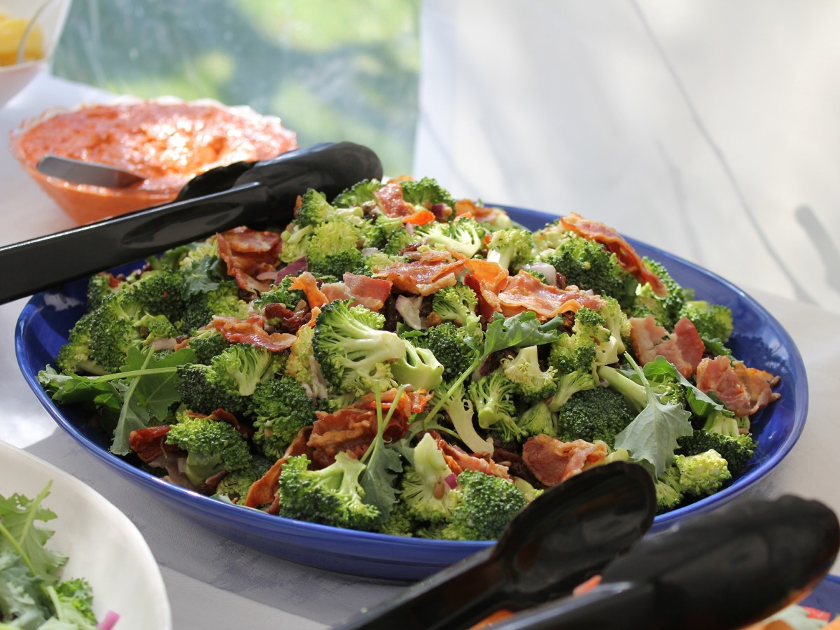 Keto Broccoli And Bacon Salad, Low Carb and Sugar Free